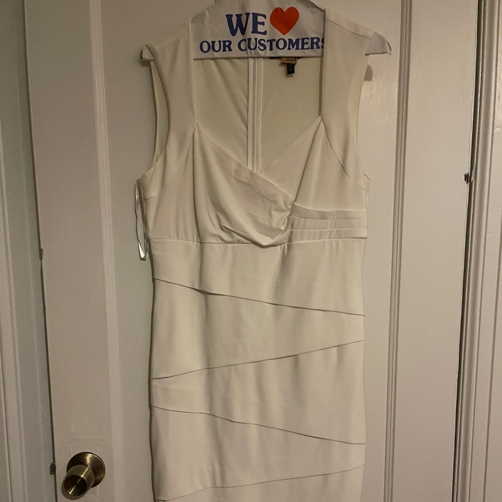 White House black market all white dress